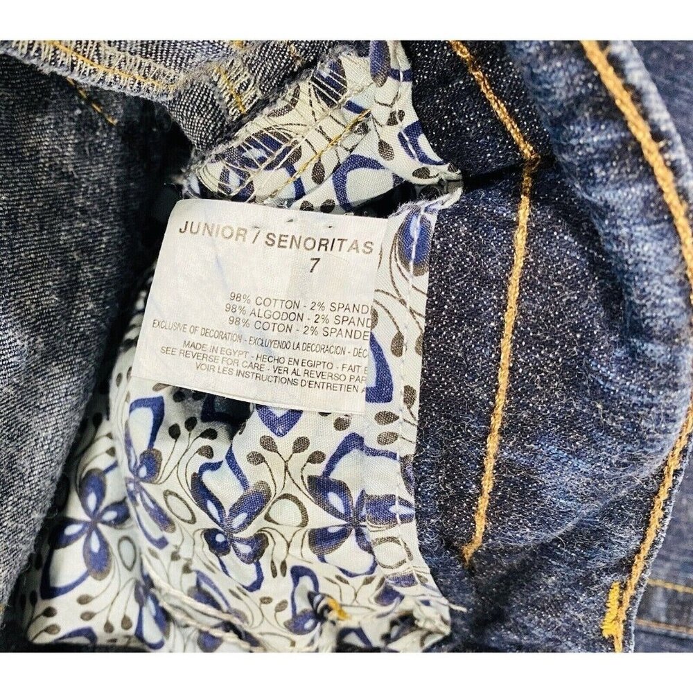 Behold Amber Jeans Juniors Size 7 Low Rise Blue Bootcut Teen Denim Pants - Picture 8 of 8